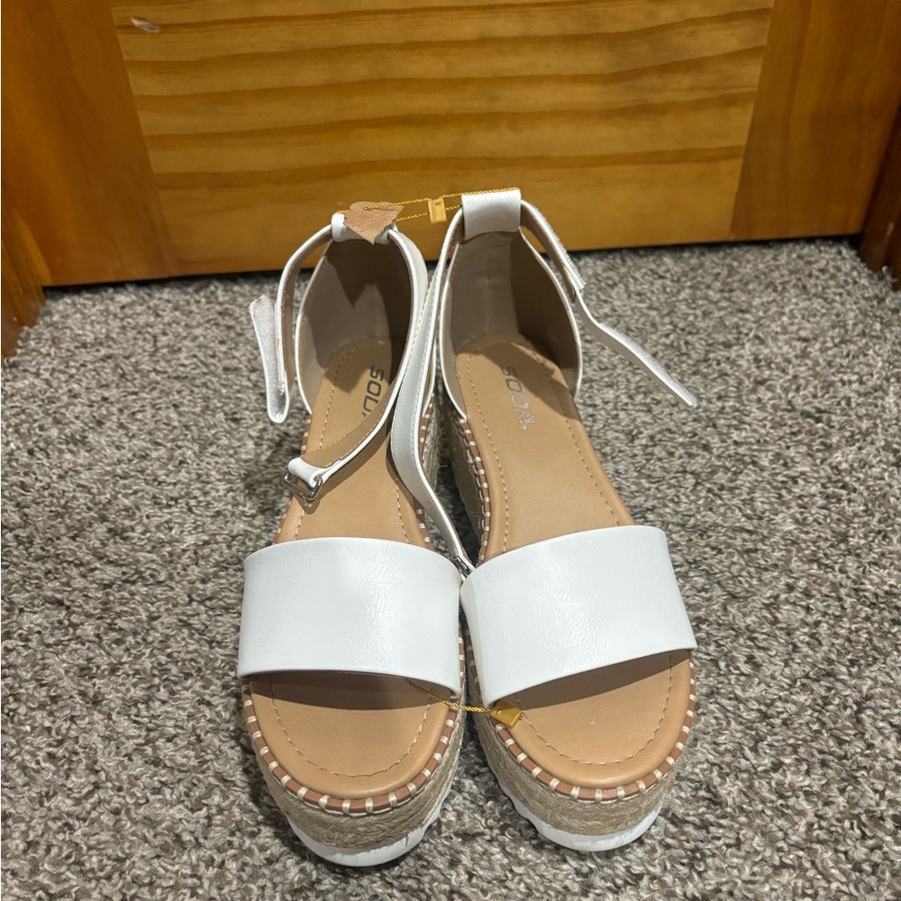 Soda White Espadrille Sandals